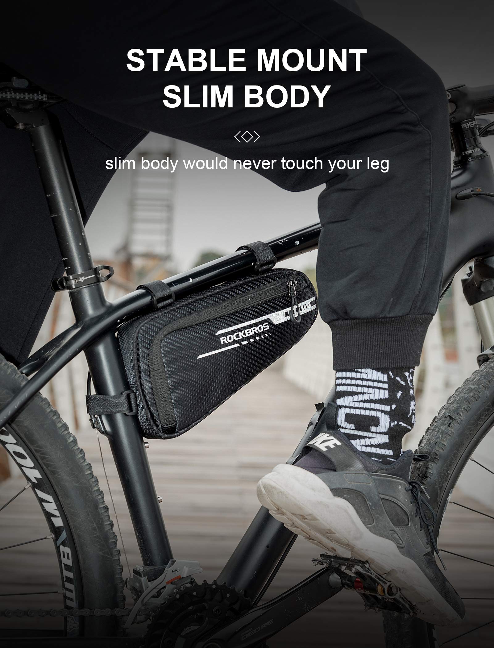 ROCKBROS Bike Bag Bicycle Frame Bag Bike Triangle Storage Bag Bike Accessories Pouch Cycling Pack for MTB Road Bicycle Accessories - Image 5