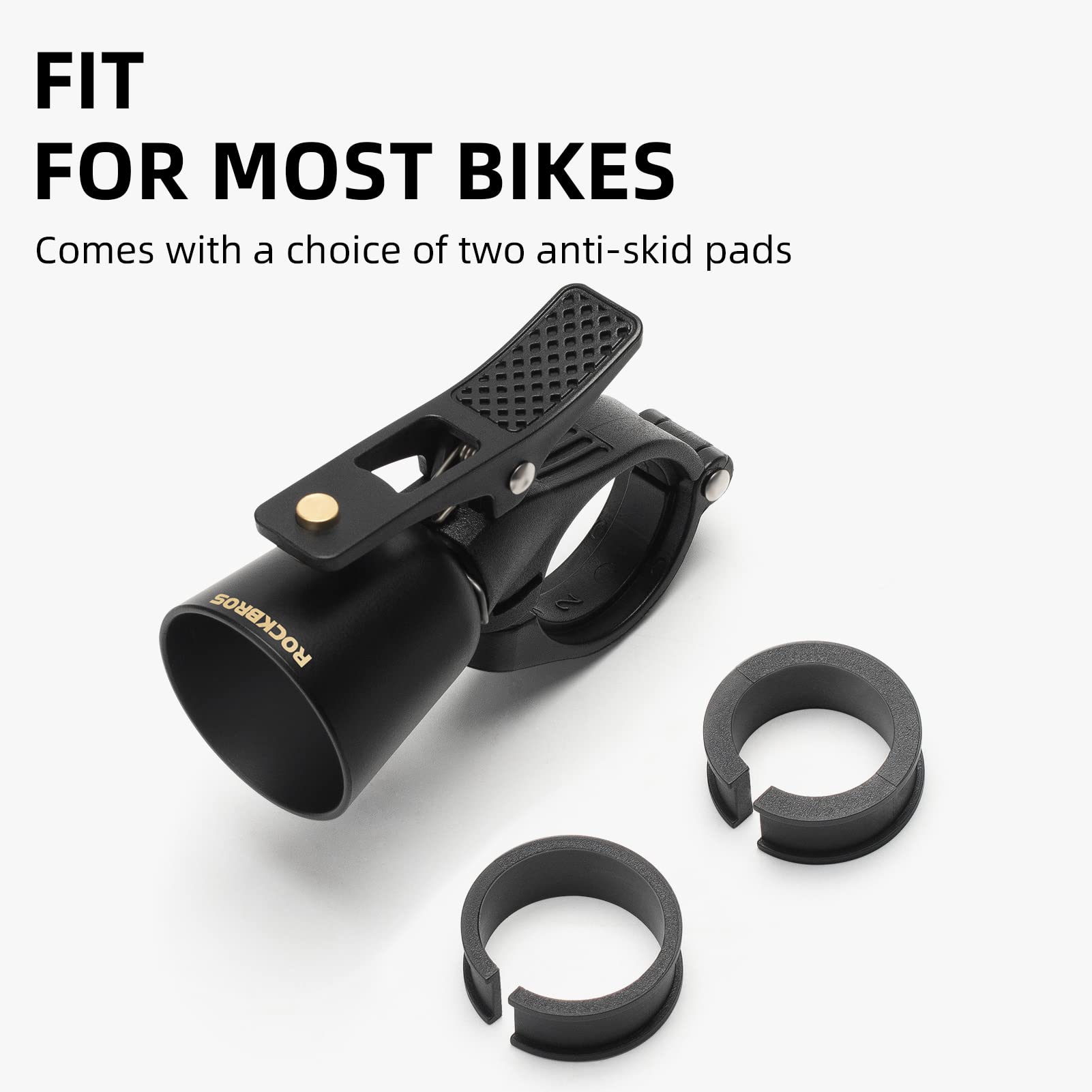 ROCKBROS Bike Bell Classic Bicycle Bell Mountain Bike Bells for Adults with Loud Sound and Fit for 0.87-1.25in/22.2-31.8mm Bicycle Handlebars - Image 3