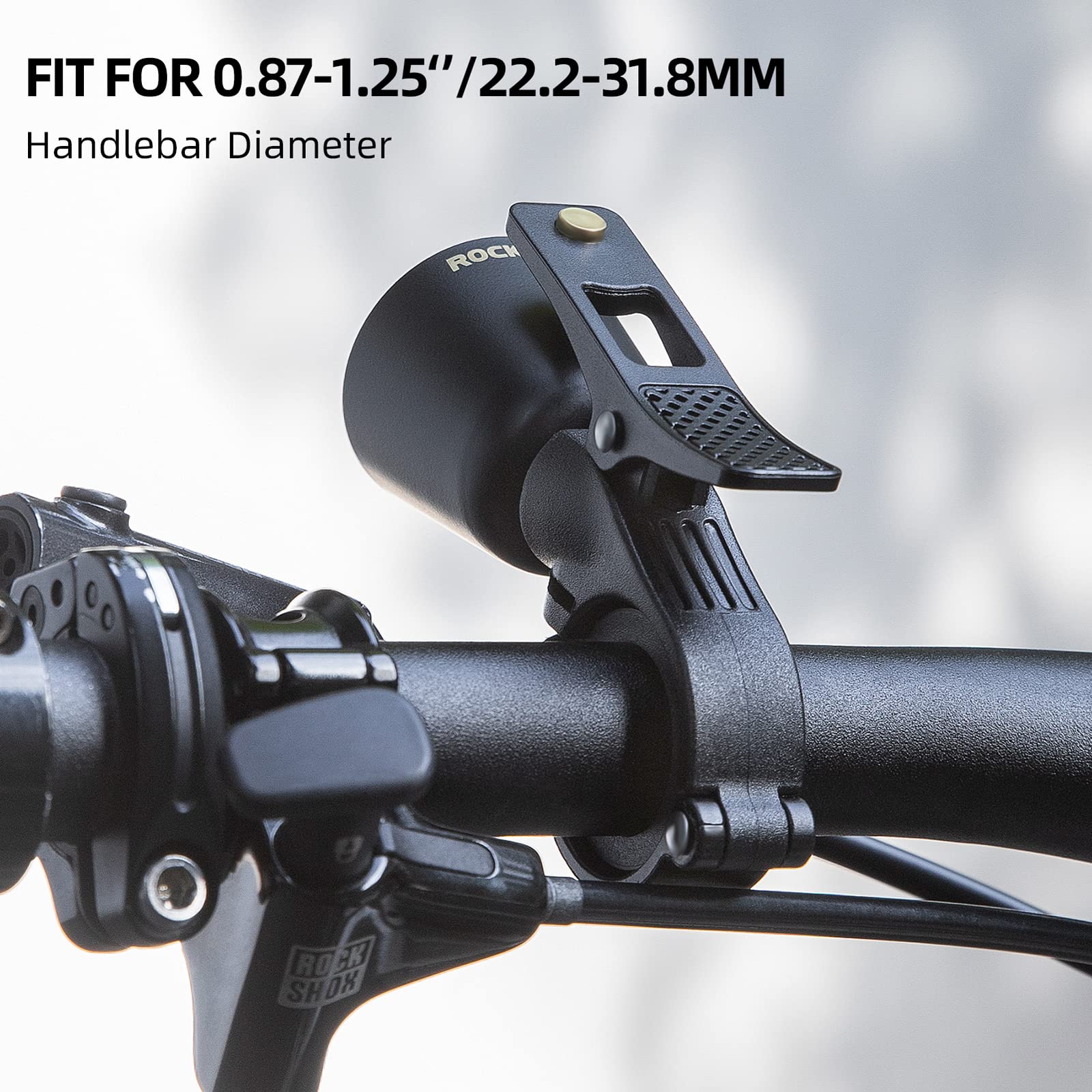 ROCKBROS Bike Bell Classic Bicycle Bell Mountain Bike Bells for Adults with Loud Sound and Fit for 0.87-1.25in/22.2-31.8mm Bicycle Handlebars - Image 5