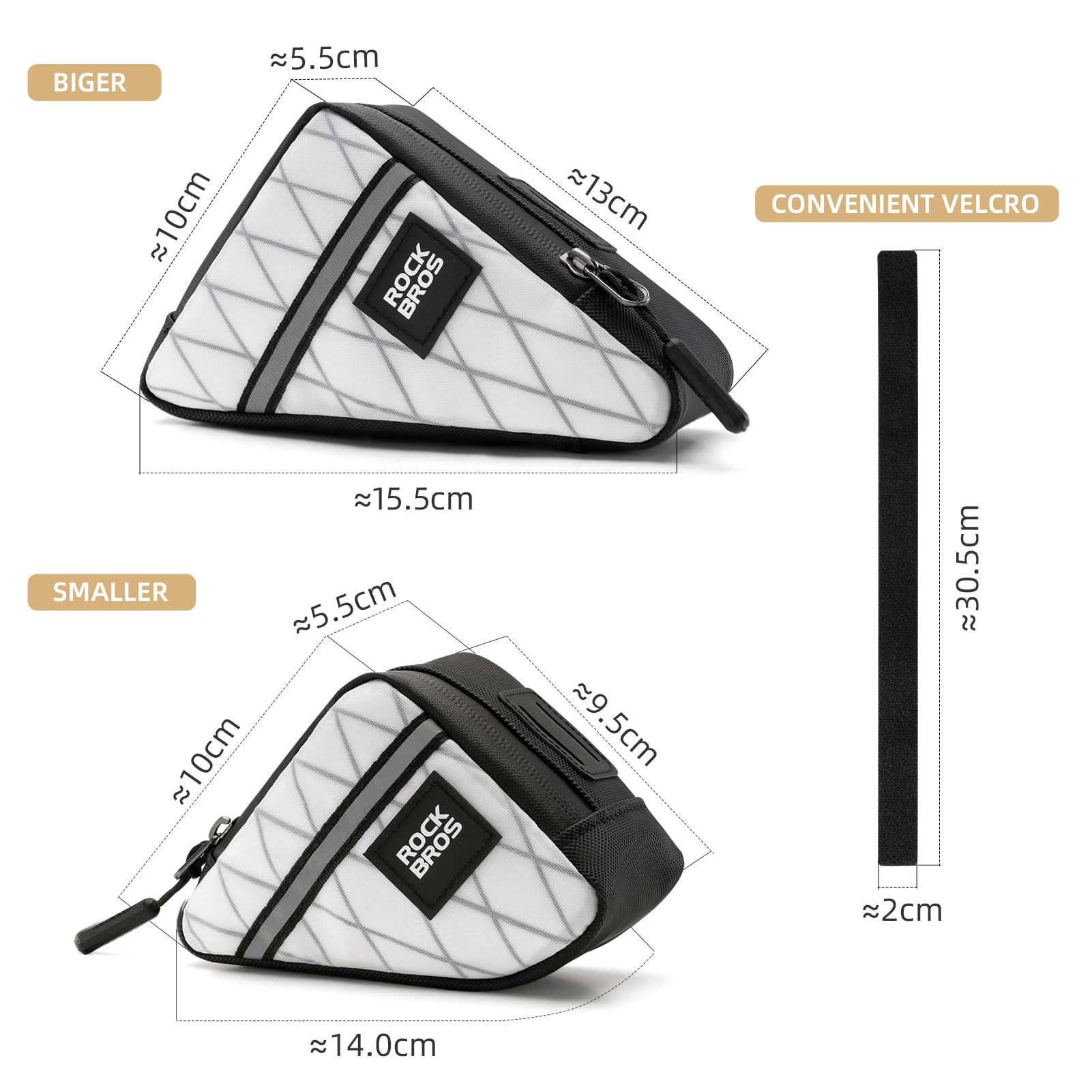 ROCKBROS Bike Frame Pouch Triangle Bike Pouch - Waterproof Small Bicycle Accessories for Boys Girls Men Women, Universally Compatible with Road Bikes, Brompton Bikes, Folding Bikes and Kids' Bikes - Image 5