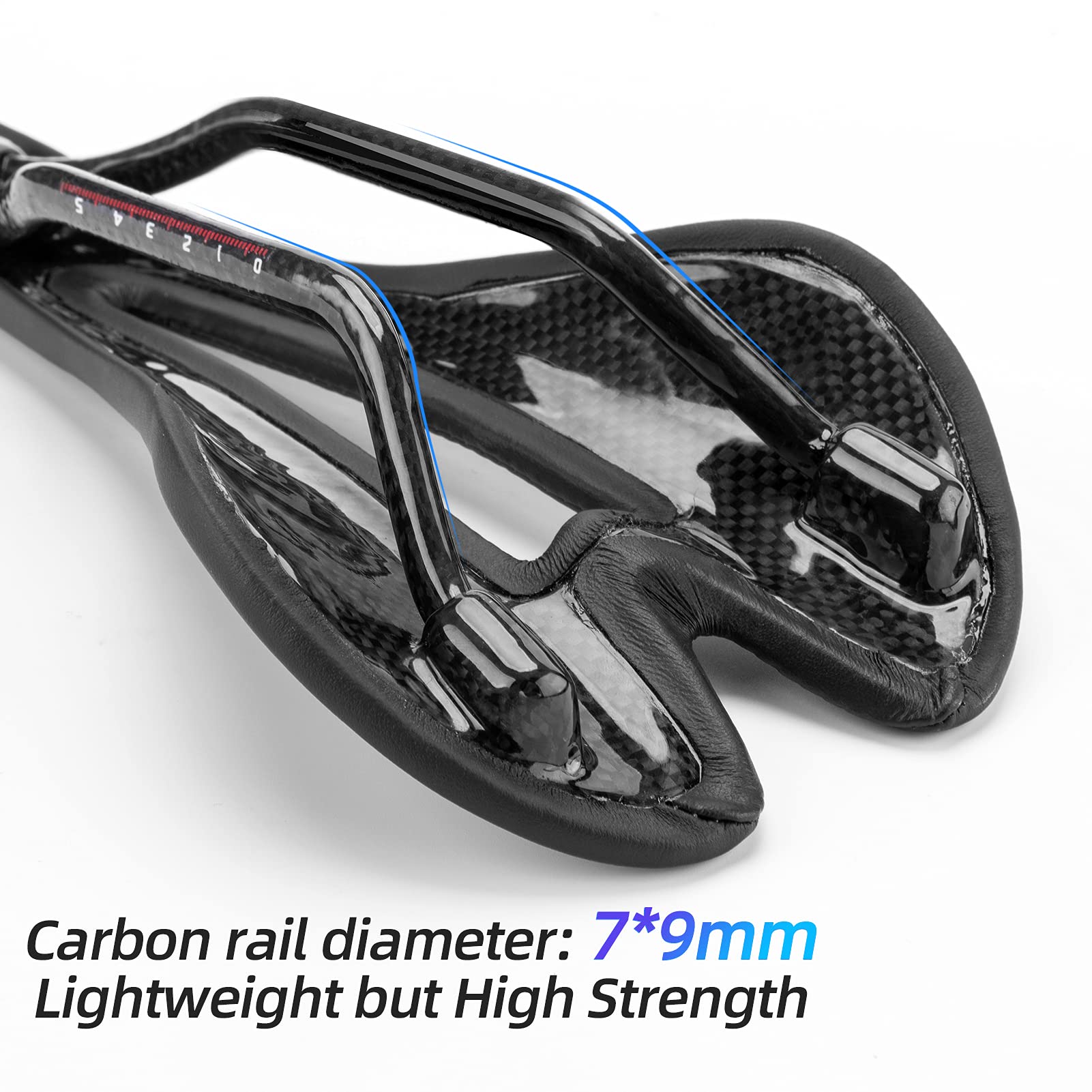 ROCKBROS Bike Seat Lightweight Carbon Fiber Bike Saddle Comfortable Road Bike Seat Bicycle Accessories for Men Women Pneumatic Cycling Saddle Cushion Shock Absorbing for Road MTB Mountain Bikes - Image 4