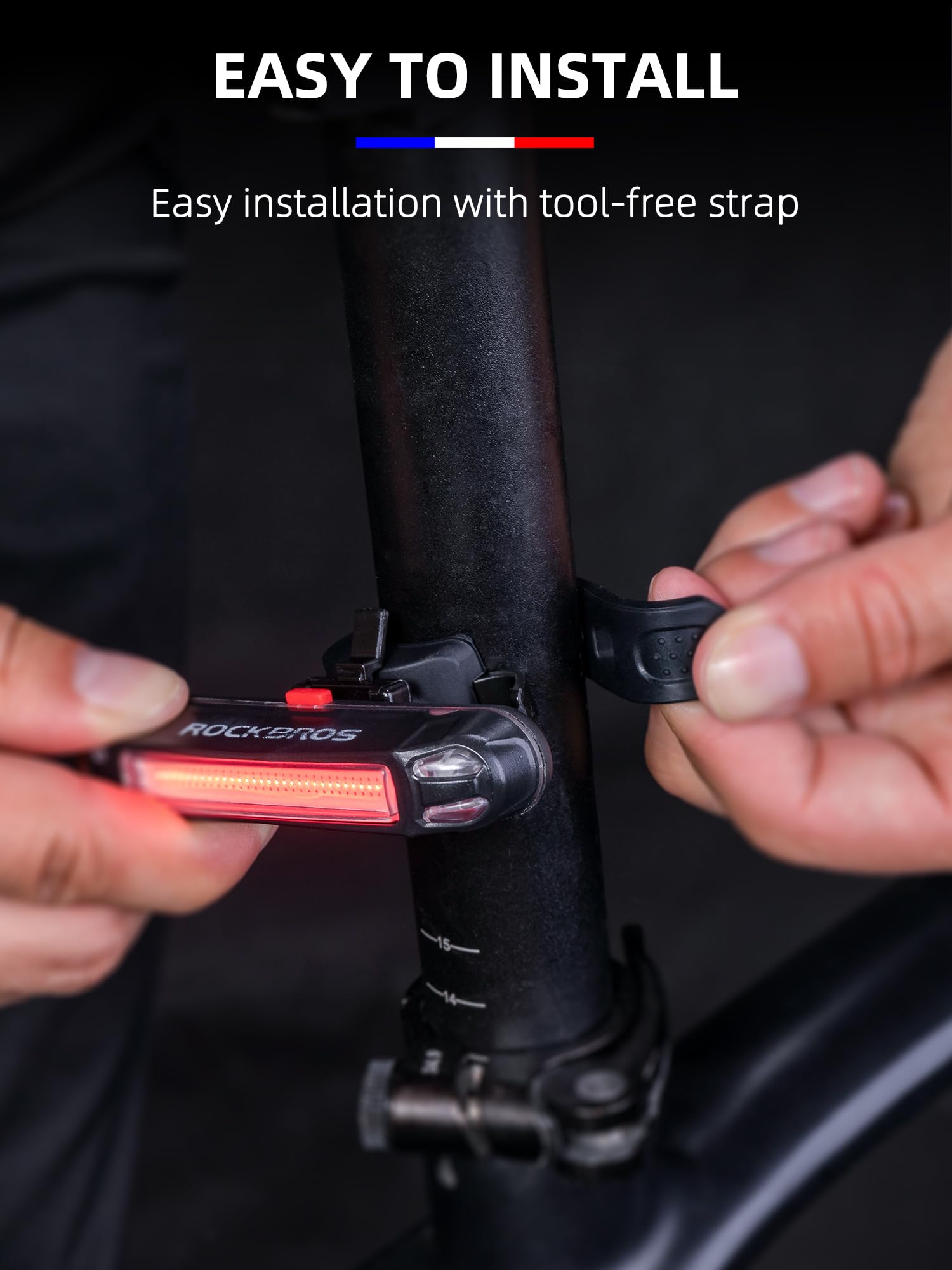 ROCKBROS Bike Tail Light USB Rechargeable LED Bike Rear Light 6 Modes IPX4 Bike Taillight for Night Riding - Image 6