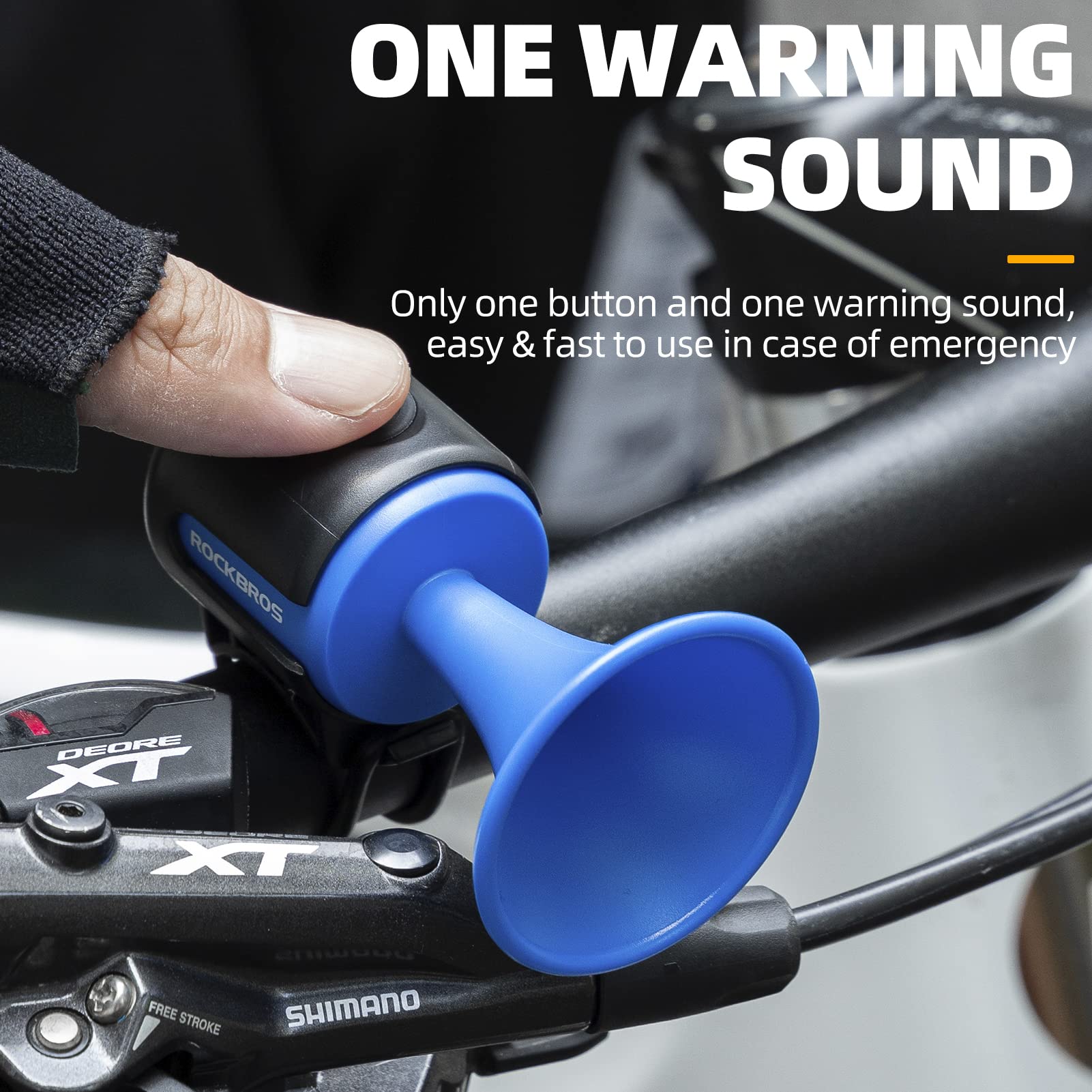ROCKBROS Electric Bike Horn 120dB Adults Kids Bike Horn Alarm IPX4 Waterproof Electronic Bicycle Horns for Handlebars Ebike Scooter Horn - Image 3