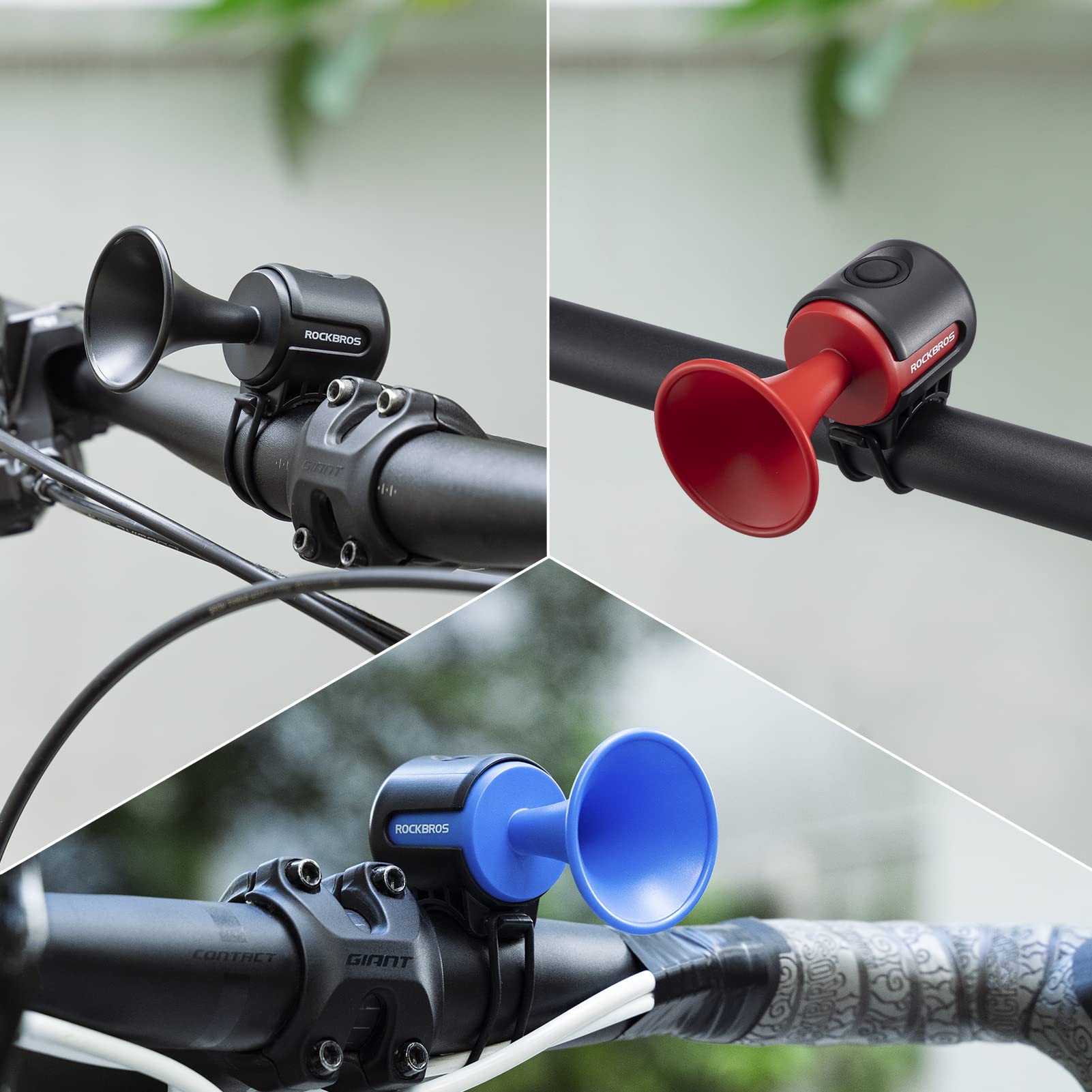 ROCKBROS Electric Bike Horn 120dB Adults Kids Bike Horn Alarm IPX4 Waterproof Electronic Bicycle Horns for Handlebars Ebike Scooter Horn - Image 7