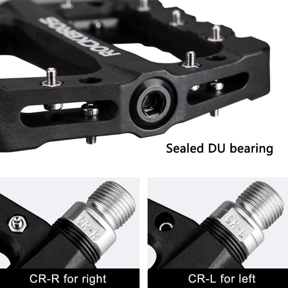 ROCKBROS MTB Pedals Mountain Bike Pedals Lightweight Nylon Fiber Bicycle Platform Pedals for BMX MTB 9/16" - Image 6