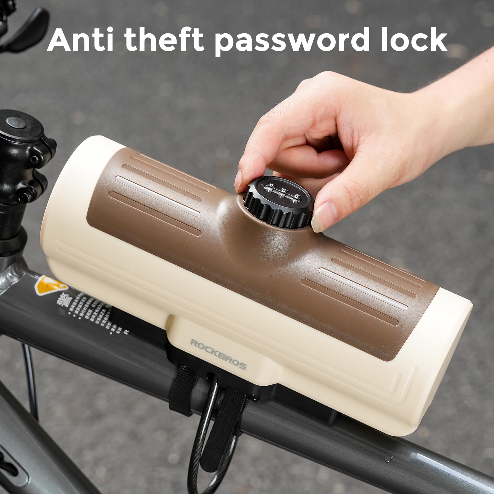 ROCKBROS Password Storage Box Mountain Road Bicycle Frame Bag Hard Shell Key Anti-Theft Box Secure Durable Storage - Image 3